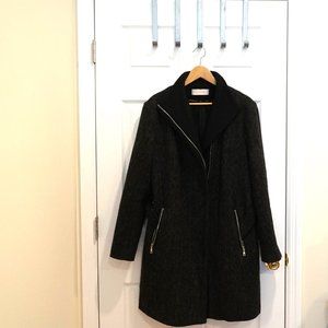 Dark Grey Coat Above Knee